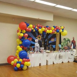 Shimmer Event Rentals - Custom name sweets tables balloons and backdrops