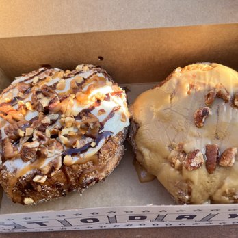 Parlor Doughnuts - Turtle Cheesecake and maple pecan doughnut - Donuts Near Me - Oceanside, California Parlor Doughnuts - Turtle Cheesecake and maple pecan doughnut - Donuts Near Me - Oceanside, California