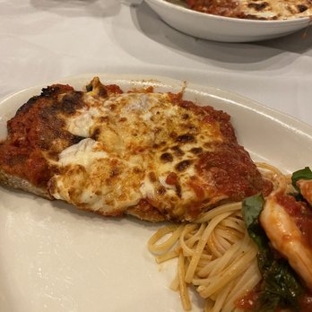 Piccola Bussola - Veal Parmigiana and linguine w Shrimp - Italian Near Me - Huntington, New York Piccola Bussola - Veal Parmigiana and linguine w Shrimp - Italian Near Me - Huntington, New York