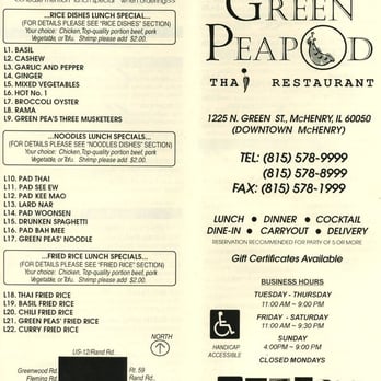 Green Peapod - Thai Near Me - McHenry, Illinois