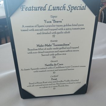 Columbia Restaurant - Lunch specials - Spanish Near Me - Clearwater Beach, Florida
