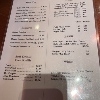 Sakura Sushi and Hibachi - Menu - Sushi Bars Near Me - Gretna, Louisiana