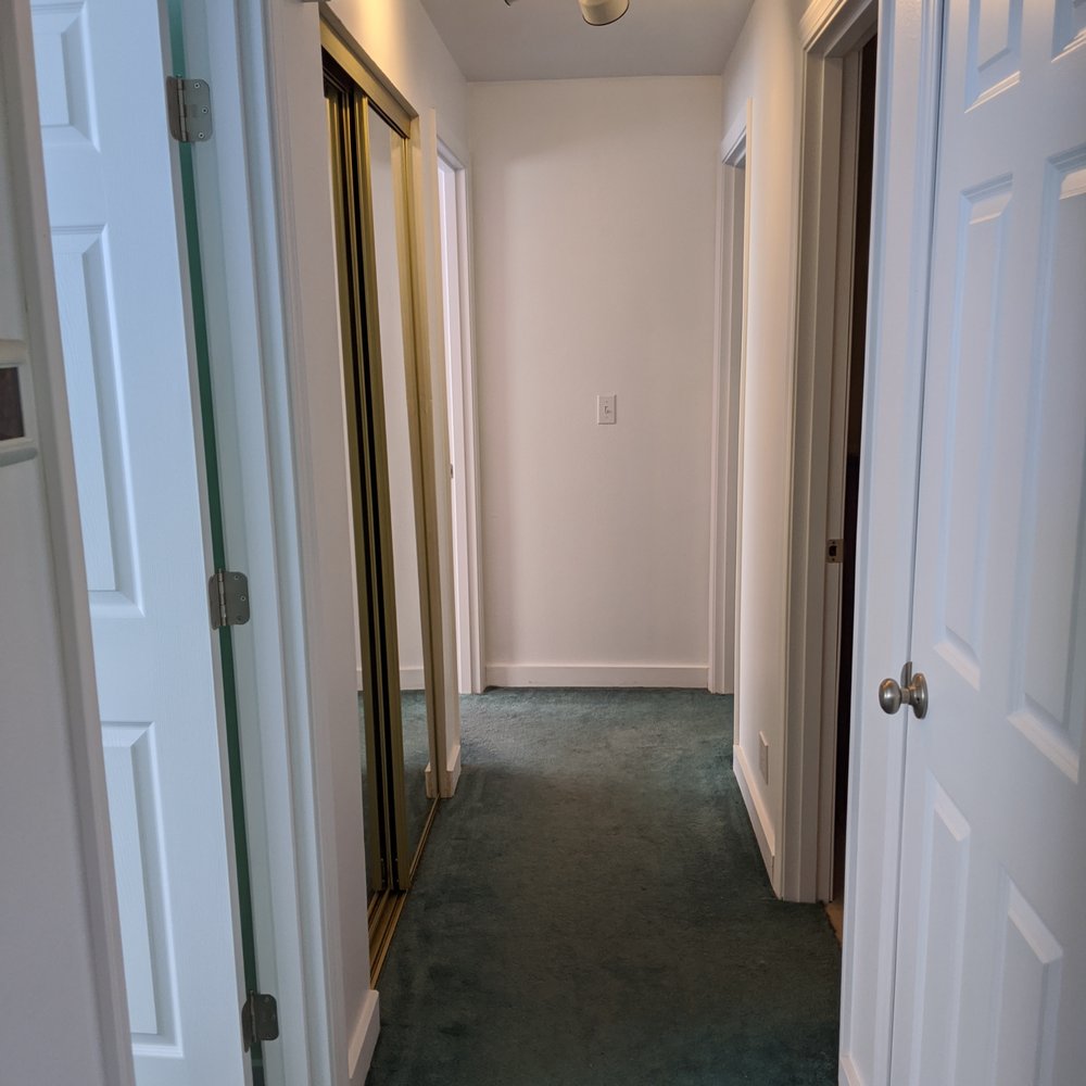 Fate Construction Services - A beautiful hallway full of new, doors with new brushed nickel hardware and fresh paint. On time and within budget. They did more work too. - General Contractors Near Me Fate Construction Services - A beautiful hallway full of new, doors with new brushed nickel hardware and fresh paint. On time and within budget. They did more work too. - General Contractors Near Me