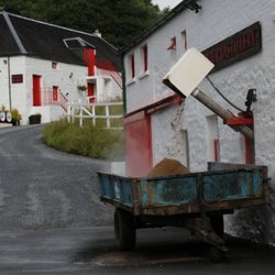 Edradour Distillery - Loved seeing the fresh graff getting ready to be taken away for some happy cows!