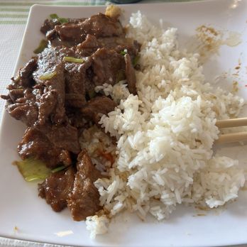 Dumpling Garden - Danvers - The remains of a plate of C14. Mongolian Beef - Chinese Near Me - Danvers, Massachusetts