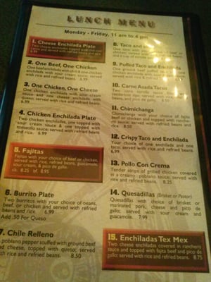 Menu photo 7 Villa Grande Mexican Restaurant Cross Roads, TX