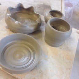 made these on my very first wheelthrowing class