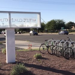 Welcome Diner - Bike parking in front