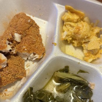 Mama Nem Southern Kitchen - Midway through the catfish, greens and mac n cheese - Southern Near Me - Birmingham, Alabama Mama Nem Southern Kitchen - Midway through the catfish, greens and mac n cheese - Southern Near Me - Birmingham, Alabama