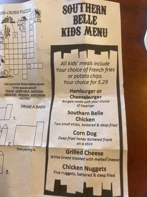 Menu photo 1 Southern Belle Restaurant Heavener, OK Menu photo 1 Southern Belle Restaurant Heavener, OK