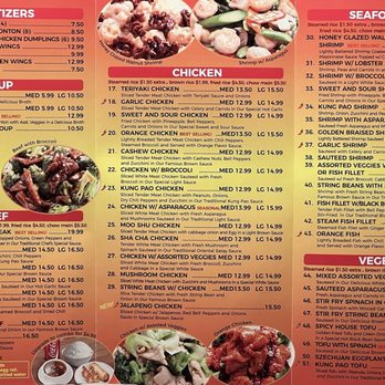 Big Chopsticks - Menu back - Chinese Near Me - Anaheim, California