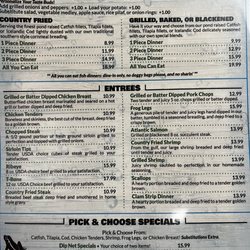 The Pond - Menu at the pond