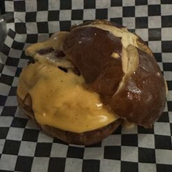 Salt Fork Drafthouse - Pretzel burger