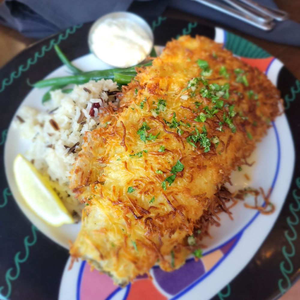 Budd's Broiler - Special ordered potato flake crusted trout - Steakhouses Near Me - Richland, Washington Budd's Broiler - Special ordered potato flake crusted trout - Steakhouses Near Me - Richland, Washington