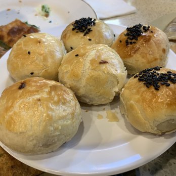 Dim Sum World - Baked Pork (left) and Red Bean (right) Pastries - Dim Sum Near Me - Monterey Park, California
