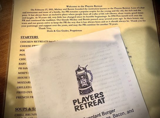 Menu photo 2 The Players Retreat Raleigh, NC Menu photo 2 The Players Retreat Raleigh, NC
