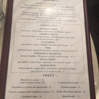 Cardinal - Menu (Savoury dishes) - Tea Rooms Near Me - Montreal, Quebec Cardinal - Menu (Savoury dishes) - Tea Rooms Near Me - Montreal, Quebec