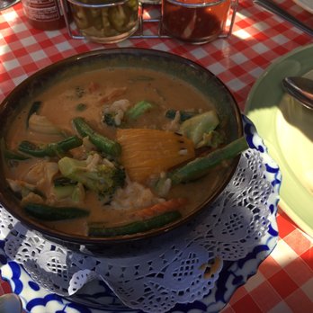 Thai House - Pumpkin curry with vegetables and white rice! - Thai Near Me - Cameron Park, California Thai House - Pumpkin curry with vegetables and white rice! - Thai Near Me - Cameron Park, California