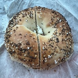 Jim's Bagel Loft - Everything bagel with scallion cream cheese