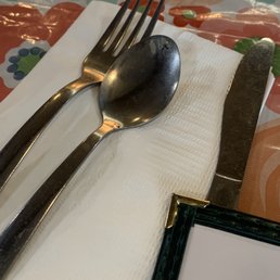 Dirty silverware / dishes Dirty silverware / dishes