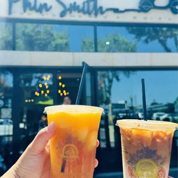 Phin Smith - Iced Mango Float Tea & Banana Coffee - Coffee & Tea Near Me - Garden Grove, California