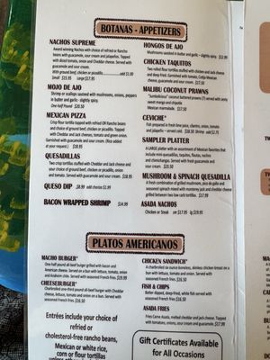 Menu photo 2 2 Margaritas Lakebay, WA