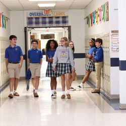 Overbrook Catholic School - Junior hallway at Overbrook Catholic in Nashville, TN