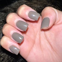 Short narrow square dip nails, absolutely love them Short narrow square dip nails, absolutely love them