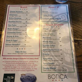 Botica - Menu - Mexican Near Me - Atlanta, Georgia