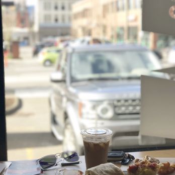 Delicious Donuts - Breakfast burrito with donut and coffee on the side. - Donuts Near Me - Portland, Oregon