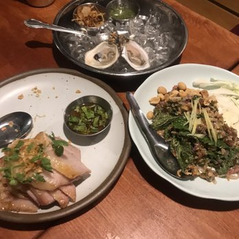 Fish Cheeks - Market oysters, Crispy Rice Salad with Sour Pork, Grilled Pork Cheeks - Seafood Near Me - New York, New York Fish Cheeks - Market oysters, Crispy Rice Salad with Sour Pork, Grilled Pork Cheeks - Seafood Near Me - New York, New York