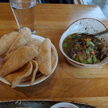 Tukdin - Keropok and oxtail soup - Malaysian Near Me - London, XGL