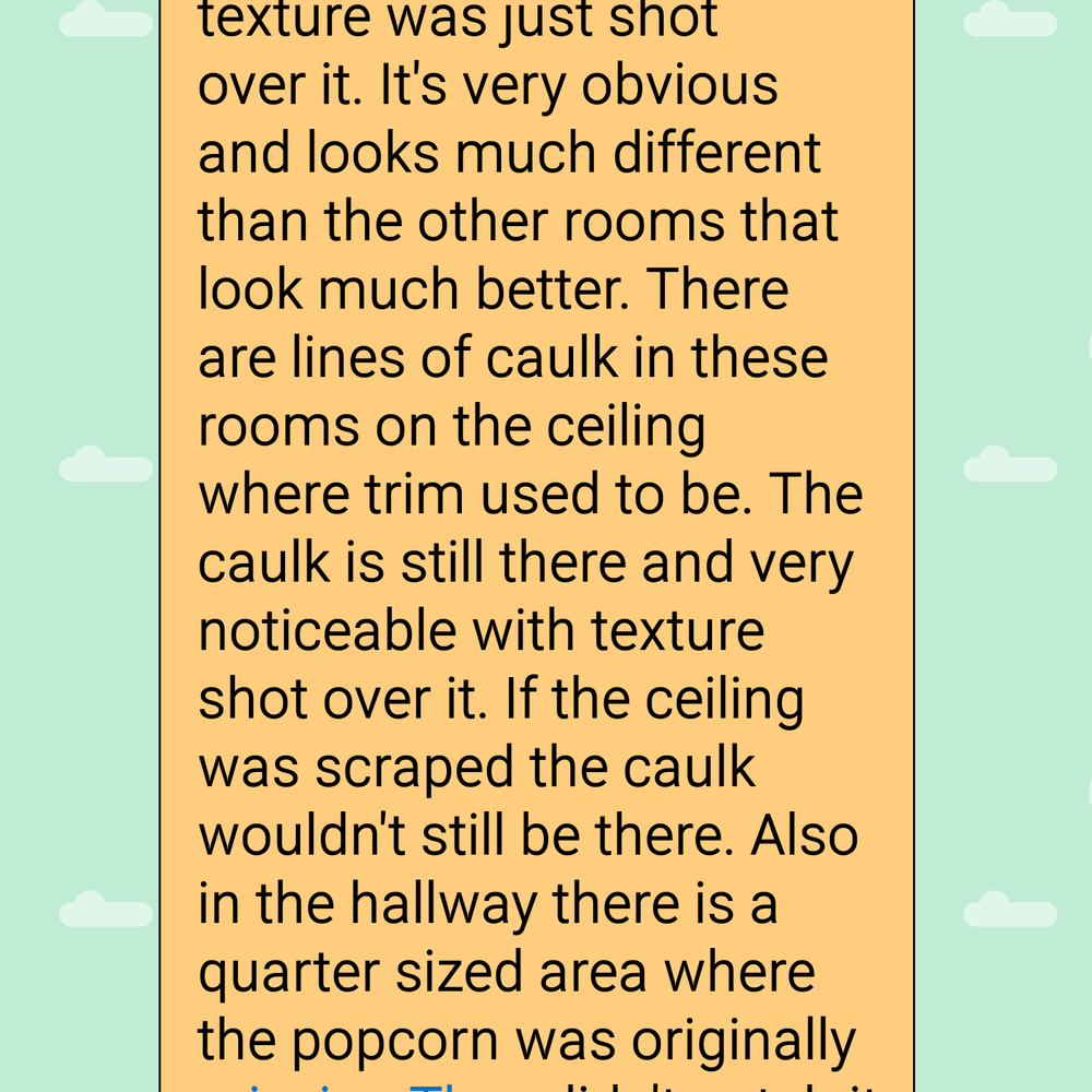 Blue Sky Popcorn Removal - First attempt to tell them my concerns (2) - Drywall Installation & Repair Near Me - Margate, Florida Blue Sky Popcorn Removal - First attempt to tell them my concerns (2) - Drywall Installation & Repair Near Me - Margate, Florida