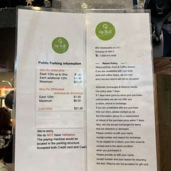 Up Roll Cafe - Honolulu - Parking Information - Sushi Bars Near Me - Honolulu, Hawaii Up Roll Cafe - Honolulu - Parking Information - Sushi Bars Near Me - Honolulu, Hawaii