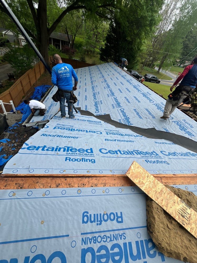 Slide of Bird's Eye Roofing Company