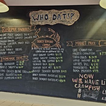 WhoDat Cajun Kitchen - Menu - Cajun/Creole Near Me - Houston, Texas WhoDat Cajun Kitchen - Menu - Cajun/Creole Near Me - Houston, Texas