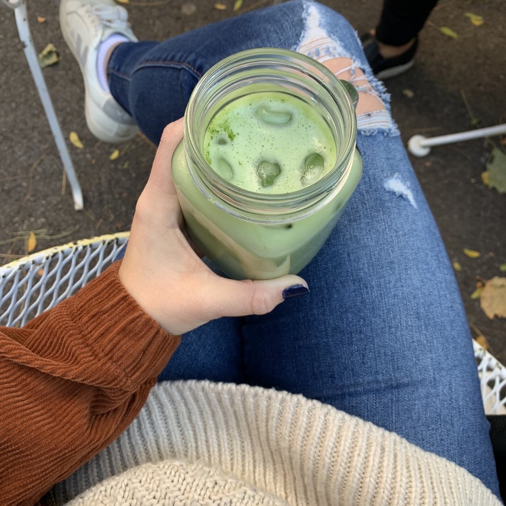 IXV Coffee - Matcha (I brought my own mason jar to use) - Coffee & Tea Near Me - Brooklyn, New York