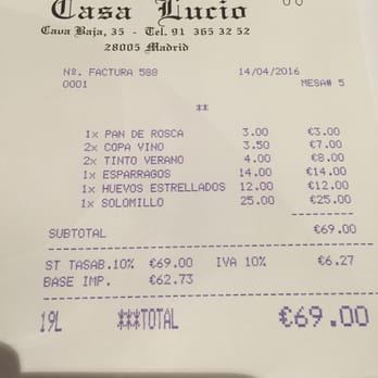 Casa Lucio - Spanish Near Me - Madrid, M