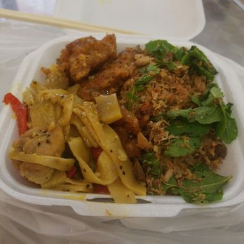 Madame Saigon - mini plate - thai fried chicken, chicken & bamboo and chicken laarb - Vietnamese Near Me - Honolulu, Hawaii Madame Saigon - mini plate - thai fried chicken, chicken & bamboo and chicken laarb - Vietnamese Near Me - Honolulu, Hawaii