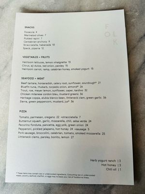 Menu photo 3 Folk Nashville, TN Menu photo 3 Folk Nashville, TN
