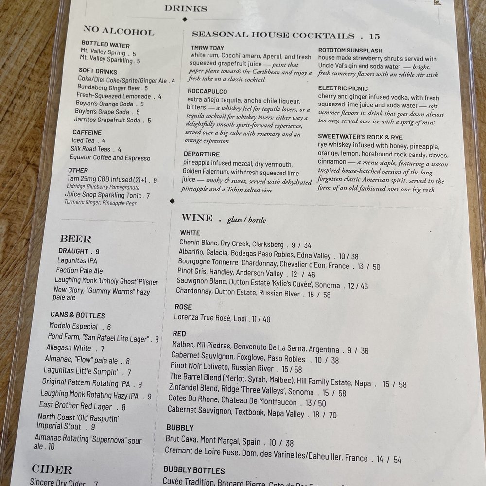 The Rock & Rye - Menu - Seafood Near Me - Mill Valley, California The Rock & Rye - Menu - Seafood Near Me - Mill Valley, California
