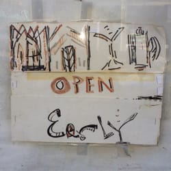 This is Val de Cole's sign for hours of operation? Come on people, try a little bit harder.