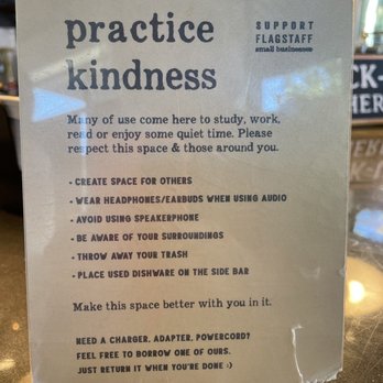 Val's Workshop & Coffee Lounge - Great reminder sets the time for this relaxing space. - Hair Salons Near Me - Flagstaff, Arizona