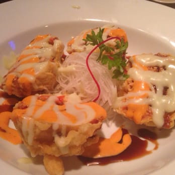 Shogun Japanese Steak & Sushi - Money Brains- lightly fried mushroom stuffed with spicy tuna & crab - Japanese Near Me - Murray, Kentucky Shogun Japanese Steak & Sushi - Money Brains- lightly fried mushroom stuffed with spicy tuna & crab - Japanese Near Me - Murray, Kentucky