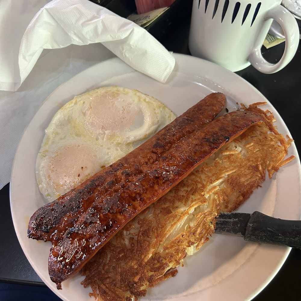 Woods Creek Cafe - Linguisa and Eggs w/ Hashbrowns - Breakfast & Brunch Near Me - Jamestown, California Woods Creek Cafe - Linguisa and Eggs w/ Hashbrowns - Breakfast & Brunch Near Me - Jamestown, California