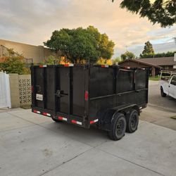 KAM Hauling & Disposal - Shows the trailer well staged at a client's property. We filled the trailer with about 4t-4.5tons of dirt. Great use!