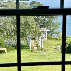 The Mooring Bed & Breakfast - View from my window of the pergola.
