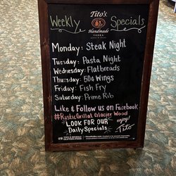 Rustic Grill at Glacier Wood - Daily specials