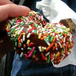 Amigo Donut - My favorite donut: regular cake donut with chocolate and sprinkles