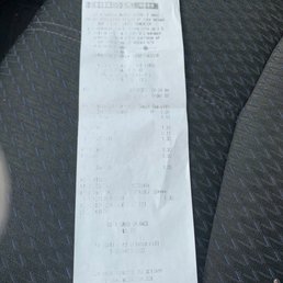 Terrible receipt quality! Terrible receipt quality!